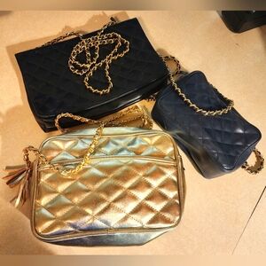 Bundle of 3 Vintage Chain Strap Bags